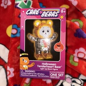 Care Bears Block Set Tenderheart Skeleton Bear Halloween LED 161 Pieces NEW RARE